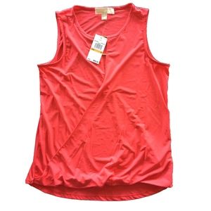 Michael Kors Coral Reef Sleeveless Keyhole Top S